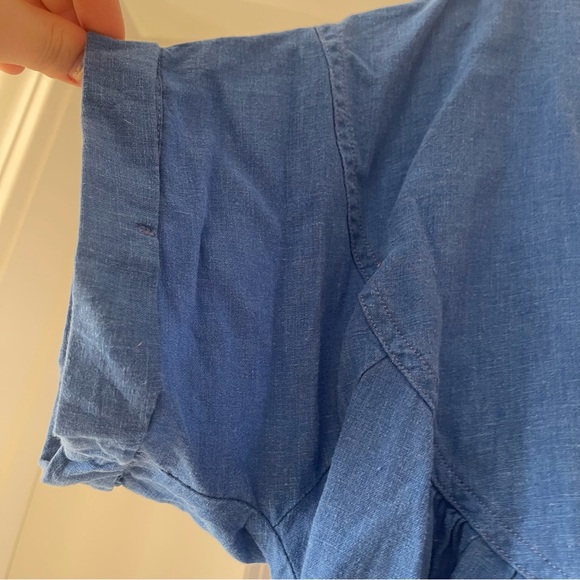 We The Free Free People Blue tunic top with pockets XS - Picture 3 of 7